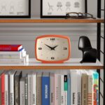 JONES CLOCKS® Film Desk Clock | Retro Rectangular Design | Orange | Retro Design... - Image 4