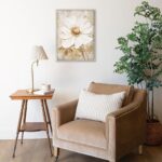 Arborus Wall Art Maglonia Flower Small Canvas Oil Painting Hand Painted Gold-Whi... - Image 4