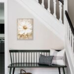 Arborus Wall Art Maglonia Flower Small Canvas Oil Painting Hand Painted Gold-Whi... - Image 5