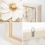 Arborus Wall Art Maglonia Flower Small Canvas Oil Painting Hand Painted Gold-Whi... - Image 7