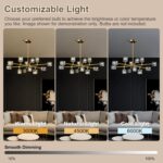 Modern Sputnik Crystal Kitchen Chandelier - Luxury Elegant 12 Light Adjustable H... - Image 6