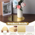 12 Pcs Acrylic Mirror Centerpieces for Tables, 10 Inch Gold Circle Mirror Tray R... - Image 4