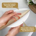 12 Pcs Acrylic Mirror Centerpieces for Tables, 10 Inch Gold Circle Mirror Tray R... - Image 5