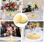 12 Pcs Acrylic Mirror Centerpieces for Tables, 10 Inch Gold Circle Mirror Tray R... - Image 7