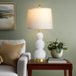 28" White Ceramic Table Lamp for Nightstand, Modern Bedside Table Lamp for Bedro... - Image 7