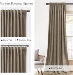 StangH Camel Beige Velvet Curtains - Thick Thermal Insulated Room Darkening Wind... - Image 5
