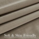 StangH Camel Beige Velvet Curtains - Thick Thermal Insulated Room Darkening Wind... - Image 6
