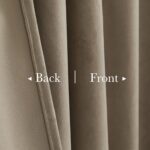 StangH Camel Beige Velvet Curtains - Thick Thermal Insulated Room Darkening Wind... - Image 8