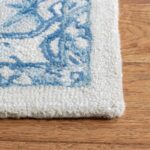 SAFAVIEH Micro-Loop Collection 11' x 15' IvoryBlue MLP503G Handmade Shabby Chic ... - Image 4