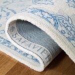 SAFAVIEH Micro-Loop Collection 11' x 15' IvoryBlue MLP503G Handmade Shabby Chic ... - Image 5