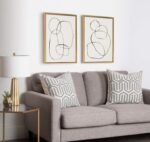 Kate and Laurel Sylvie Modern Circles and Going in Circles Framed Linen Textured... - Image 5