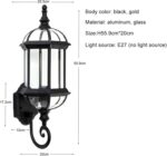 European Waterproof Wall lamp Garden Outdoor Living Room Background Store Decora... - Image 7