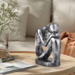 Resin Thinker Statue Abstract Art Sculpture - Modern Figurine for Home Office De... - Image 4