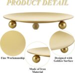 CYEAH 8 Pcs Gold Decorative Iron Plate Candle Holder, 4 in Candle Stand Candle P... - Image 4