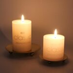 CYEAH 8 Pcs Gold Decorative Iron Plate Candle Holder, 4 in Candle Stand Candle P... - Image 5