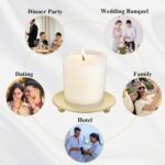 CYEAH 8 Pcs Gold Decorative Iron Plate Candle Holder, 4 in Candle Stand Candle P... - Image 7