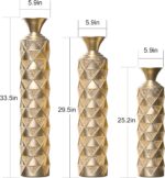 Floor Metal Decorated Vases Set of 3 for Gorgeous Home Decoration Large Glazed M... - Image 3
