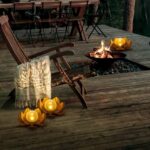 Huaxu Solar Lights Outdoor Decor Metal Lotus Flower LED Waterproof Glass Decorat... - Image 5