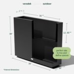 Veradek Block Series Span Plastic Planter - Tall Rectangular Planter for Indoor ... - Image 3