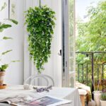 Waipfaru 4Pcs Fake Hanging Plants 2.7ft Fake Plants Eucalyptus Leaves UV Resista... - Image 3