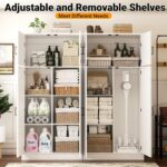 Unikito 71” Tall Storage Cabinet, Farmhouse Kitchen Pantry Cabinet with Adjustab... - Image 4