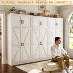 Unikito 71” Tall Storage Cabinet, Farmhouse Kitchen Pantry Cabinet with Adjustab... - Image 6