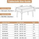 Seenus Faux Linen Textured Gray Tablcloth Fits 8-10 Seats Rectangle Table, Stain... - Image 6