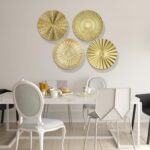 IANFAN 4 Pcs 12 Inch Metal Wall Art Decor Gold Sunburst Hanging Artwork Decor Mo... - Image 7