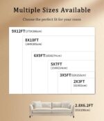 YIHOUSE Modern Rugs for Living Room 5x7, Washable Black and White Bedroom Rug, F... - Image 7