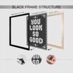 Unframed Hexagon Bistro Tile Letter Tile Canvas Posters Retro Black And White He... - Image 4
