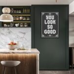 Unframed Hexagon Bistro Tile Letter Tile Canvas Posters Retro Black And White He... - Image 6