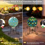 SAVENNA Mosaic Glass Fountain, Floor-Standing Lighted Water Feature with Quiet P... - Image 3