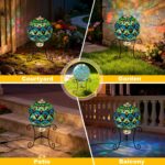 SAVENNA Mosaic Glass Fountain, Floor-Standing Lighted Water Feature with Quiet P... - Image 9