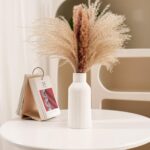 Bohemian White Ceramic Vase - for Pampas Grass, Mantel, Bookshelf, Entryway and ... - Image 3