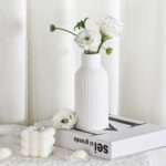 Bohemian White Ceramic Vase - for Pampas Grass, Mantel, Bookshelf, Entryway and ... - Image 7