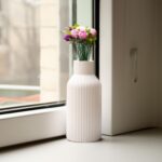 Bohemian White Ceramic Vase - for Pampas Grass, Mantel, Bookshelf, Entryway and ... - Image 8