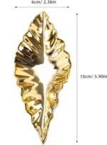 Luxshiny Hanging Leaf Pendant Decoration Small Gold Electroplated Plastic Ceilin... - Image 8