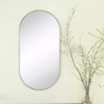TEHOME Brushed Nickel Oval Bathroom Mirror 20x40'' Pill Shaped Oblong Vanity Mir... - Image 4