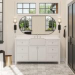 TEHOME Brushed Nickel Oval Bathroom Mirror 20x40'' Pill Shaped Oblong Vanity Mir... - Image 6