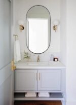 TEHOME Brushed Nickel Oval Bathroom Mirror 20x40'' Pill Shaped Oblong Vanity Mir... - Image 7
