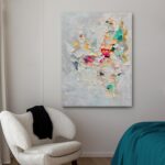 100% Hand Painted Abstract Wall Art 40x28 Inch Living Room Bedroom Hallway Offic... - Image 5