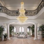 26 Lights Gold Luxury Crystal Chandeliers Large Modern Chandelier for High Ceili... - Image 8