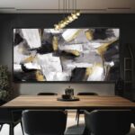 Kureful Large Abstract Wall Art for Living Room Gold Abstract Maximalist Decor f... - Image 6