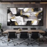Kureful Large Abstract Wall Art for Living Room Gold Abstract Maximalist Decor f... - Image 7