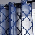 Lush Decor Avon Trellis Grommet Sheer Window Curtain Panels Pair 38" W x 95" L N... - Image 3