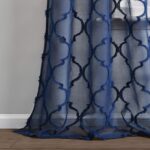 Lush Decor Avon Trellis Grommet Sheer Window Curtain Panels Pair 38" W x 95" L N... - Image 4