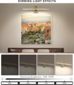 Antique Bronze Picture Lights for Wall Hardwired LED Picture Frame Light Dimmabl... - Image 4