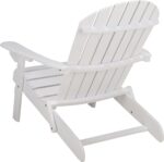 SAFAVIEH Outdoor - Eden Adirondack Chair - White Solid Wood - Weather Resistant ... - Image 5