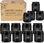 Howemon Scented Candle Set 12 Pack,Black, Candle for Home Scented, Odor Eliminat... - Image 4