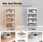 HOMEDANT House 5 Tier 24.1" W Laminated Metal Shelving Unit Adjustable Storage U... - Image 12
